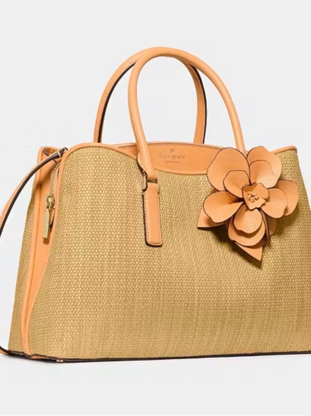 NWT Kate Spade Thompson Street Straw Satchel Bag - Picture 3 of 5